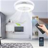 Ansobea Anseoba - 2 ventilatori da soffitto con illuminazione da 80 W, con telecomando, rotazione a due direzioni, dimmerabili e velocità del vento, per soggiorno, camera da letto
