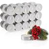 Robin Goods® 60 Lumini - Candele per Ogni Occasione - Cera per l'Artigianato e la Decorazione - Inodore per Ghirlande e Composizioni - per Il Tè (Bianco - 60 Pezzi)