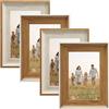 twirush 4 cornici portafoto in legno, 15 x 10 cm, cornici in legno con finestra in plexiglass, per tavolo e montaggio a parete, ideali per decorare casa, ufficio, soggiorno