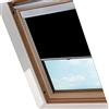 Lospitch - Tenda a rullo per lucernario, avvolgibile, oscurante, protezione termica dal calore, M06, 61,3 x 94 cm, colore nero