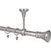 HDTL Kit Bastone per Tende in metallo 25mm Acciaio Inox Montaggio a Soffitto 240 cm Idaja