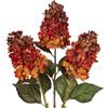 Briful 3 fiori artificiali autunnali di ortensia in seta, altezza 69,8 cm, fiori artificiali arancioni, ortensia in seta, stelo lungo per composizioni floreali e decorazioni autunnali