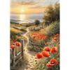 MOTGOM Diamond Painting Kit Completo Campagna sul Mare, 5D Diamond Painting, Disegni con Diamantini Colorati, Decorazione Murale per Casa e Pareti 30x40cm
