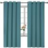 YSTELLAA Tende 100% Oscuranti Per Interni 2 Pezzi, 140×180cm, Effetto Lino, Tende Termiche, Con Anelli, Tenda Termica Isolante Freddo E Caldo, Fonoassorbenti, Moderne, Verde