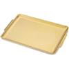 SANQIAHOME Vassoio rettangolare per fast food in acciaio inox in confezione, 40 x 24 cm, Piatti da portata, oro