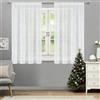 YUANWAN Tende Semitrasparenti 180 x 60 cm Leggero e Traspirante Tende Trasparenti in Voile Voile Tenda Finestra Adatteper Porte Balcone Soggiorno Camera da Letto, Bianco
