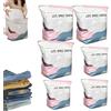 Knubbuf No Pump 3D Vacuum Storage Bags, Extra Large Vacuum Storage Bags for Clothes & Duvets, Press & Seal Roll-Up Compression Bags for Travel, Thickened Reusable Space Saver Bags (6PCS,M+L)