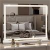 YU YUSING Specchio Trucco con Luci Hollywood 70x55cm, Specchio Led Trucco con Striscia a Forma di Diamante, Controllo Touch e 3 Modalità di Luce, Type-C e USB, Ingrandimento 10x, da Tavolo, Bianco