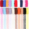 Swpeet 15 rotoli in totale 165 Yards 4.5cm × 11 Yards colorato pizzo nastro bilaterale tessuto florale, Vintage Trim nastro artigianale pizzo per la decorazione, regalo imballaggio