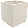 Pandecor Vaso cubo bianco in ceramica 15 x 15 x h. 15 cm