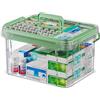 Ant Warrior Scatola per medicinali, Scatola porta medicine da casa, porta medicinali multifunzionale, Medicine box, per la casa,all'aperto, 31x21x15cm (Verde-pro, L)