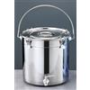 Vinbcorw Pentola per Zuppa con Coperchio con Rubinetto Pentola, Pentola per Zuppa in Acciaio Inossidabile con Fondo Composito Secchio per Vino, Lattina per Addensare Il Latte,20L
