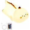 Elitecran Luce Notturne in Silicone per Bambini, 16 Colori & 4 Luminosità Luce Notturna Dinosauro, Lucina Notte per Cameretta dei Bambini, Luce Dormire Colorata Neonato, Lampada di Animale Kawaii per Neonati