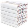 QILZO 12 Asciugamani da cucina in twill, Panni di cotone, Asciugamano da cucina assorbenti lavabili in lavatrice, set di 12 strofinacci morbidi e resistenti, 56 x 56 cm Fatto in Spagna (Bianco)