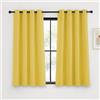 KGORGE Tende Corte Oscuranti per Interni 2 Pezzi L 140 x A 145 CM Tende Termiche Isolanti Camera da Letto Curtains per Piccole Finestre con Anelli, Giallo Limone
