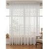 Tende Arredo Tessile - Tende per Interni Tende Moderne con Fascia Predisposta per Bastoni Ø Fino a 5cm, Tenda Camera da Letto Moderna, Soggiorno, Cucina (1 Pannello 200x270cm, Canada)
