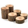 Yikko Portacandele in legno personalizzato, portacandele votivo in legno per centrotavola per matrimoni, feste di compleanno, San Valentino, decorazione per la casa, set da 6