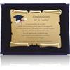 ATS Incisione Targhe & Timbri Targa Laurea con Pergamena in Cofanetto Velluto - Idea Regalo Laurea - Targa Celebrativa con Dedica - Ricordo Elegante per Laureato e Laureata (Blu)
