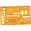 harayaa Modelli in Scala 1:50 Righello Architetto Plastica Layout Forme Stencil per Mobili Design D'interni Pianta Misurazione della