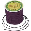 FASHEWELRY Cordoncino in nylon per perline da 0,8 mm, 91 metri/rotolo, macramè, nodi cinesi, per collane fai da te, bracciali, artigianato e gioielli, colore: viola