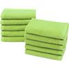 ZOLLNER 10 lavette - morbide e assorbenti asciugamani da mano e viso - lavabili a 95°C - cotone - 30x30 cm - verde