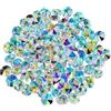 SOFPLATE 1 scatola 120 pezzi 14mm CristAllos Perline Ottagonali 2 fori Prisma Perlina Sfusa Lampadario Colorato Connettore di Ricambio Suncatcher Sfaccettato Distanziatore per Lampada Fai Da Te Orname