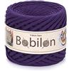 Bobilon Filato di cotone per maglieria, spaghetti, 100 metri, per progetti fai da te a mano, 5-7 mm, viola