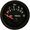AUTO-STYLE Performance strumento nero pressione olio 07 Bar 52 mm