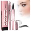 aspringe Matita Sopracciglia Waterproof, 2026 Nuovo Matita Sopracciglia Microblading, Impermeabile & No Transfer, Penna Sopracciglia Effetto Pelo 4D, Sopracciglia Naturali Effetto Pelo (Nero x 1)