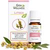 Gisa Wellness Olio Essenziale di Litsea Puro Bio 10ml, Olio Essenziale Litsea Profumo Ambiente Cubeba 100% Naturale per Aromaterapia e Diffusori, Made in Italy