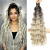 MLETULIPS Extensioni per capelli intrecciate a crochet ricci, onda profonda, capelli a onde oceaniche, intreccio a crochet morbido, sintetico, bohémien, ricci, onde d'acqua, intreccio a crochet per