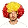 COSORO Parrucca Afro Decorativa Mondiale di Calcio, Colori Rosso Giallo Rosso, Tifoso Spagna, Taglia Unica Elastica Premium, Accessorio per Feste e Carnevale Unisex per Serate e Partite