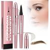 aspringe Matita Sopracciglia Waterproof, 2026 Nuovo Matita Sopracciglia Microblading, Impermeabile & No Transfer, Penna Sopracciglia Effetto Pelo 4D, Sopracciglia Naturali Effetto Pelo (Marrone Chiaro x 2)