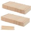 MUKCHAP 1200 bastoncini per unghie in legno arancione, bastoncini per manicure, bifacciali, spingi cuticole in legno, per manicure e pedicure
