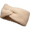 styleBREAKER Fascia per capelli da donna in pelliccia sintetica effetto orsetto con dettaglio nodo a torsione | Morbida fascia invernale elastica | Scaldacollo caldo paraorecchie 56-59 cm, Beige