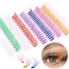 Suitedget 140 Pezzi Extension Ciglia Fai Da Te Ciglia Finte Colorate 16 mm 7 Colori Iglia Finte Colorate Extension Ciglia per Festival, Eventi, Feste e Make-Up Fai Da Te