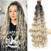 MLETULIPS Extension di capelli ricci all'uncinetto, onde profonde, capelli all'uncinetto, capelli sintetici morbidi, stile bohémien, ricci all'uncinetto, per donne (OT4/20#, 61 cm, confezione da 3)