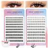 INPING Ciglia Finte Autoadesive, 2 Modelli Kit Extension Ciglia Fluffy Manga Lashes, Ciglissime Press e Go kit con Pinzette per Principianti DIY Lash Senza Colla 8-16mm