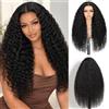 MEGALOOK Parrucca 6x5 HD Lace Front Curly Wig Bleached Tiny Knots 20 Inch | Parrucche Capelli Veri, Pre Cut Lace Front Wig, Real Pre Plucked Hairline With Baby Hair, Closure Wig,Deep Curly Glueless Wig