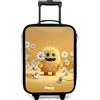NoBoringSuitcases.com® Valigia Per Bambini Compatto 48x31x19 cm Bagaglio Ultraleggero Bagagli Rigidi LED Ruote Valigie Neonato Bimbi - Ragazze - Creatura - Giallo - Fiore