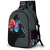 WECECE Zaino Scolastico Kitten Pattern Ragazza 11-14 Anni Zaino Scolastico Animal Cat Ragazzo 12 Anni Cartella Scolastica Media Motivo Porta del Frigorifero, School Bag Viaggio