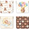 Peacoblue 4 piccoli portamonete in pelle da donna, motivo animali, impermeabile e resistente, mini portamonete, regalo ideale per adulti, Simpatico orsacchiotto, 11cm x 12cm, Simpatico orsacchiotto