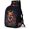 WECECE Zaino Scolastico Fox Bambino Classe 2 Zaino Scolastico Animal Pattern Bambine Elementare Tema Porta del Frigorifero Cartella Scolastica Primaria, Daypack Gita Tempo Libero