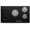 Klarstein MultiChef 5 Piano Cottura Ibrido Induzione e Gas, 5 Zone, 9.8 kW, Flexzone, Stop&Go, Timer, Controllo a Cursore, Supporti in Ghisa, Nero, 87,5 cm