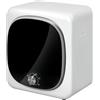 HOMCOM Mini Asciugatrice Portatile 4 kg, 5 Programmi, 800W Asciugatrice Compatta, Carica Frontale, Fino 60℃, Impilabile/Parete/Autoportante, Tamburo in Acciaio Inox, Spegnimento Automatico, Bianco
