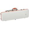 GEWA Custodia per violino FUN Series policarbonato 4/4-1/2 dimensione Bianco/Arancione, interno nero, 2 cinghie zaino rimovibili, tasca accessori, sospensione imbottita, maniglia laterale aggiuntiva