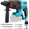 Roadtime Martello perforatore a batteria compatibile con batteria Makita 18 V (senza batteria), 2,6 J SDS-Plus trapano elettrico brushless con 3 modalità di funzionamento e manico regolabile a 360°, per