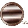 KOTARBAU® Griglia di ventilazione rotonda Fi, 200 mm, marrone con griglia di protezione dagli insetti