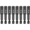 QUARKZMAN 8Pz Punte Cacciavite Piatte Testa Esagonale H8 (8mm) Punta Magnetiche Gambo Esagonale 1/4 Lunga 50mm (2) Lucidatura a Specchio Inserti per Avvitatore Metrico per Chiave
