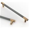 Amerdeco 10 pezzi Maniglie per Mobili da Cucina Distanza fori 192mm Oro Grigio Maniglie cucina armadietti in acciaio Lega di zincoper mobili da cucina per mobili…